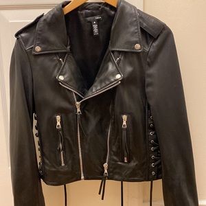 Black leather jacket